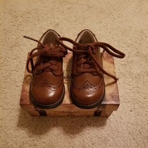 Brown Wingtip Baby Shoes